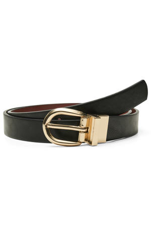 reversible riem VMBETH zwart/cognac