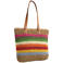 PIECES gestreepte shopper PCKIKI naturel/multi