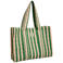 PIECES gestreepte shopper PCBIANCA groen/oranje