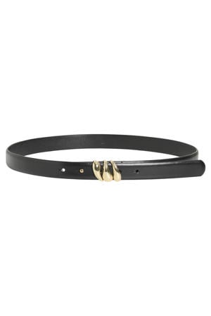 Visigne leren riem zwart