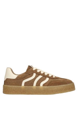 suède sneakers bruin