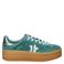 Skechers Academy Hi suede sneakers plateauzool groen