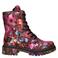 Rieker imitatieleren leren veterboots blokhak met panterprint multi