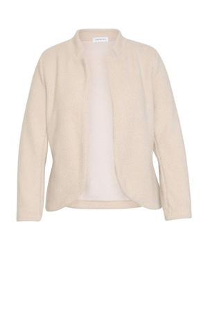gebreid vest beige