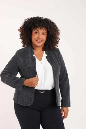 cropped blazer zwart met glitter
