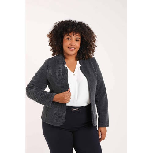 Paprika cropped blazer zwart met glitter afbeelding