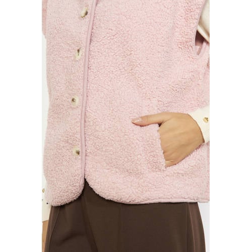 LOLALIZA teddy gilet lichtroze afbeelding
