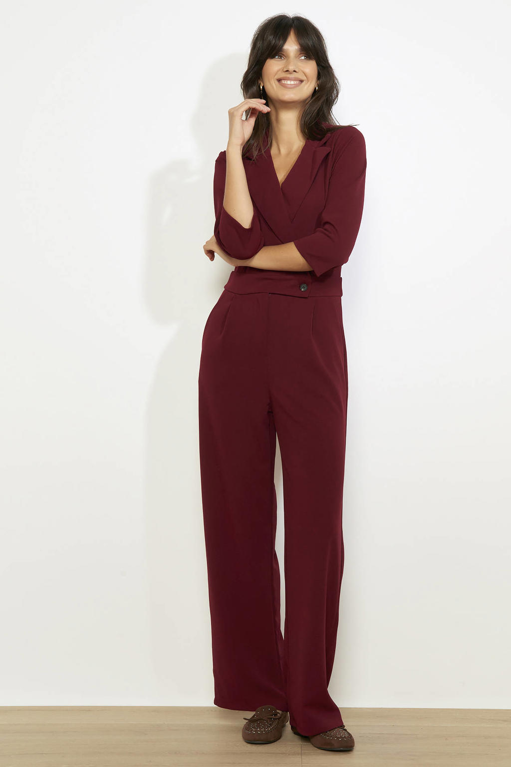 LOLALIZA jumpsuit donkerrood