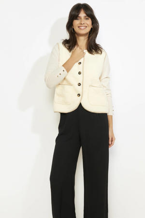 teddy gilet ecru