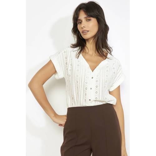 LOLALIZA blouse ecru ajour afbeelding