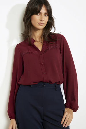 blouse donkerrood