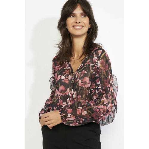 LOLALIZA gebloemde blouse zwart afbeelding