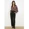LOLALIZA gebloemde blouse zwart