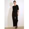 LOLALIZA wide leg regular waist broek zwart