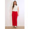LOLALIZA wide leg regular waist broek rood