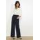 LOLALIZA flared regular waist pantalon donkerblauw