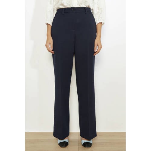 LOLALIZA flared regular waist pantalon donkerblauw afbeelding