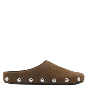 suède clogs bruin