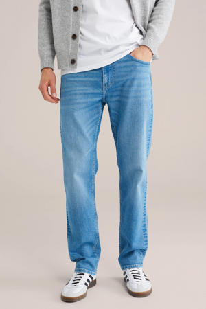 slim fit jeans bright blue denim