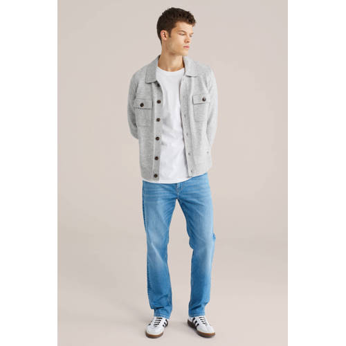 WE Fashion slim fit jeans bright blue denim afbeelding