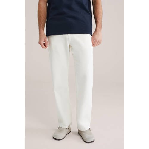 WE Fashion straight leg jeans ecru afbeelding