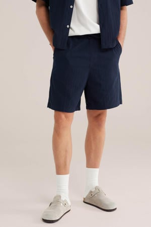 regular casual short donkerblauw