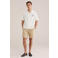 WE Fashion relaxed chino short met linnen beige