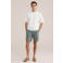 WE Fashion relaxed chino short met linnen groen