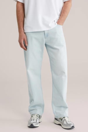 loose fit jeans light blue denim