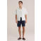 WE Fashion regular chino short donkerblauw