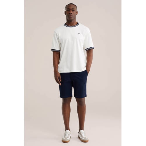 WE Fashion regular chino short donkerblauw afbeelding