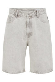 thumbnail: WE Fashion Blue Ridge denim relaxed short lichtgrijs