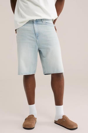 loose denim short lichtblauw