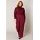 Base Level Curvy straight leg pantalon Plus Size - donkerrood
