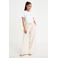 Cache Cache wide leg regular waist casual broek met krijtstreep ecru