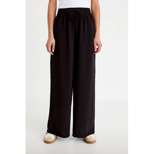 Cache Cache wide leg high waist casual broek zwart afbeelding