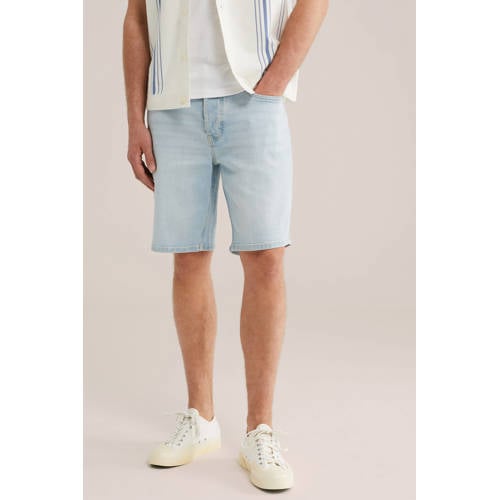 WE Fashion denim regular short blauw afbeelding