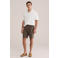 WE Fashion relaxed casual short met linnen groen