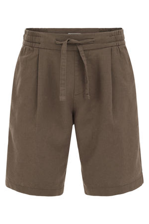 relaxed casual short met linnen groen