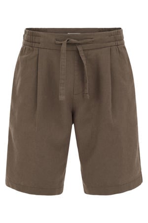 relaxed casual short met linnen groen