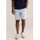 WE Fashion relaxed chino short met linnen lichtblauw