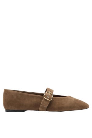 suède ballerina's camel