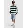 Pure Path gestreepte longsleeve groen