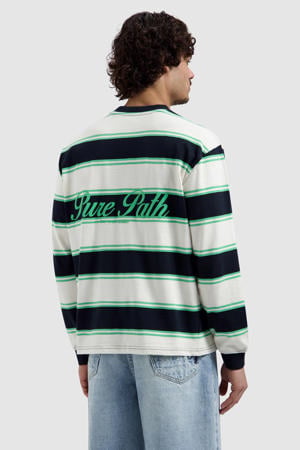 gestreepte longsleeve groen