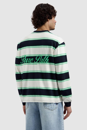 gestreepte longsleeve groen