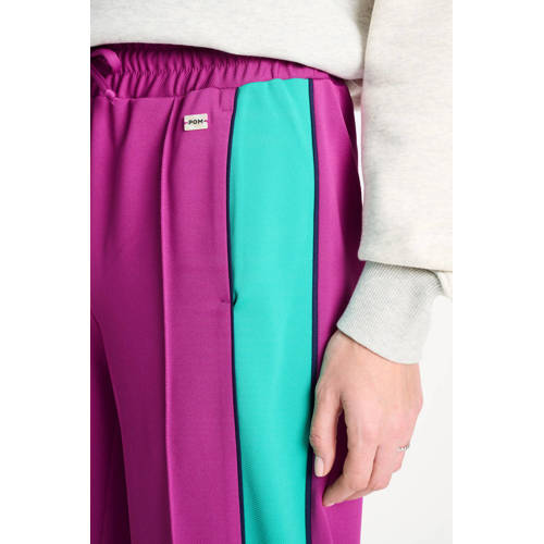 POM Amsterdam wide leg regular waist broek roze afbeelding