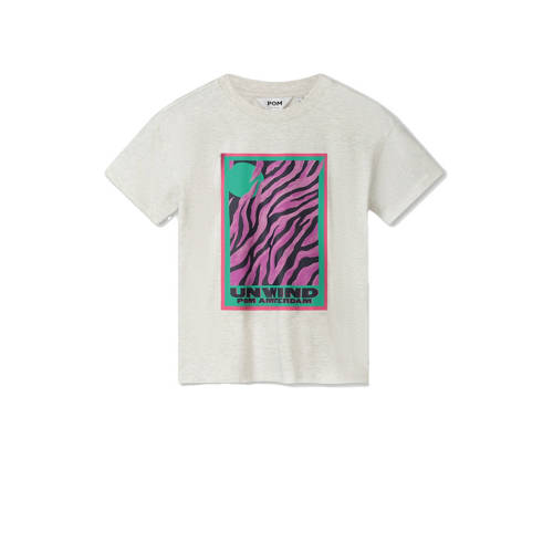 POM Amsterdam T-shirt wit afbeelding