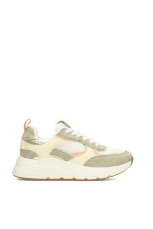 Rosie chunky sneakers wit/lichtgroen