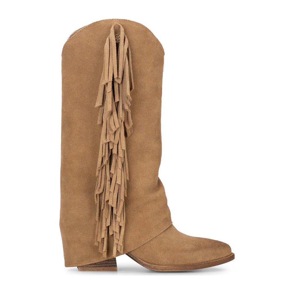 Lichtbruine dames Haboob suède cowboylaarzen