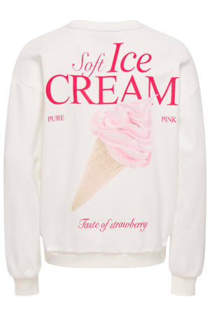 sweater met backprint wit